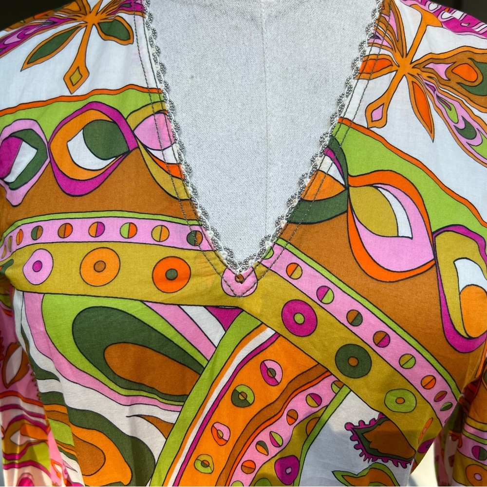Zara Multi Color Bohemian Style Dress - Picture 4 of 10